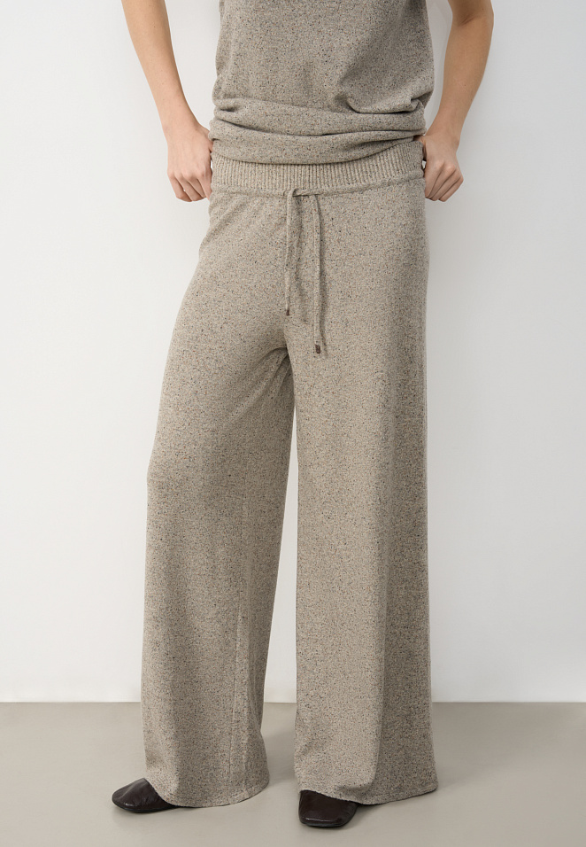 Брюки палаццо из шерсти