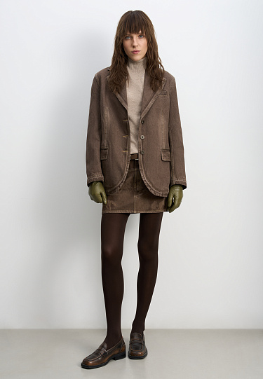 Юбка мини с принтом лошадей