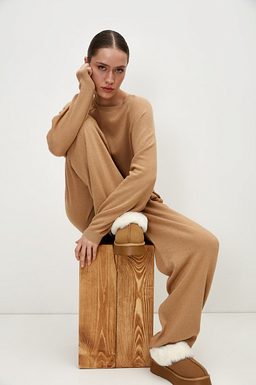 Трикотажные брюки на кулиске