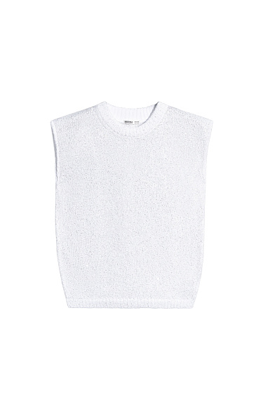 Трикотажный топ с пайетками