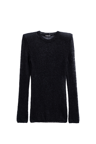 Мохеровый джемпер с подплечниками