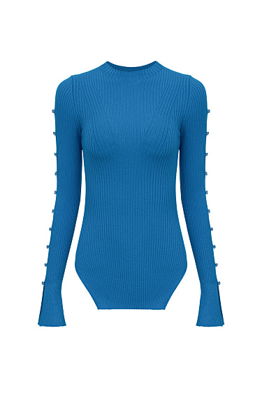 Топ с рукавами на пуговицах