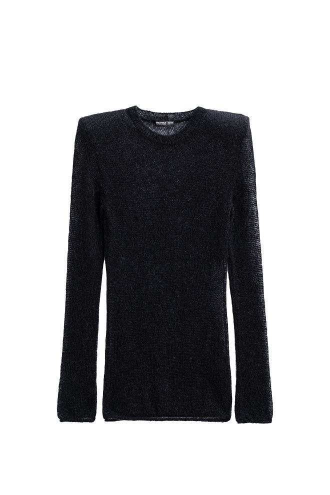 Мохеровый джемпер с подплечниками