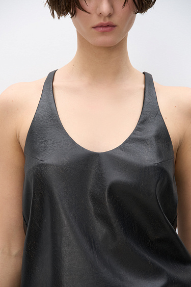 Топ из экокожи