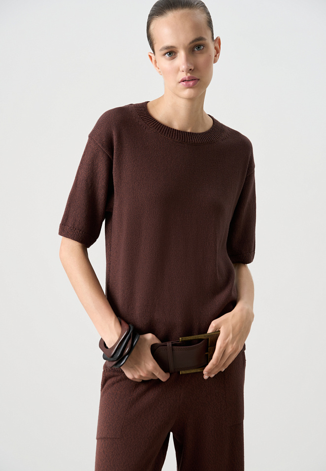 Трикотажная хлопковая футболка