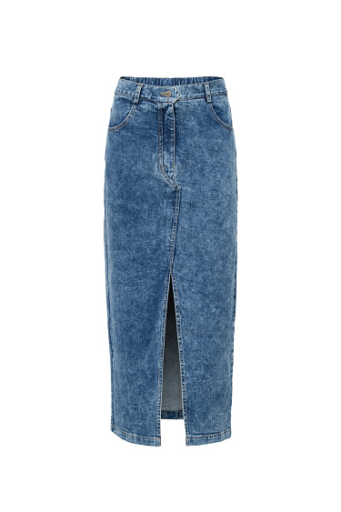 Джинсовая юбка миди