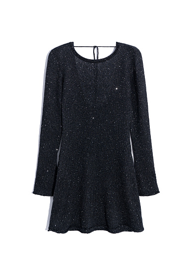 Платье мини с пайетками и открытой спиной