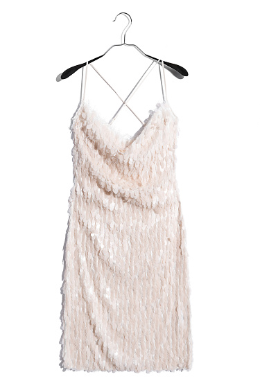 Платье миди с пайетками 