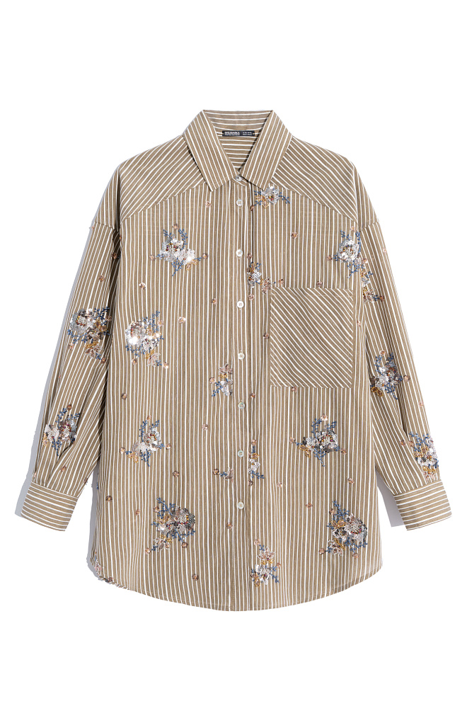 Рубашка, расшитая пайетками
