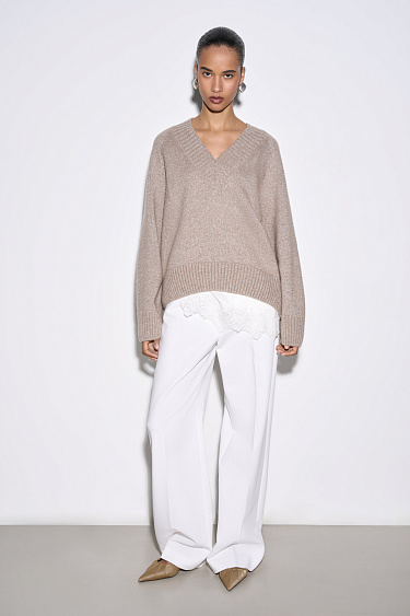 Джемпер из шерсти мериноса с люрексом