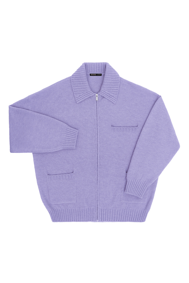 Бомбер из мохера и шерсти