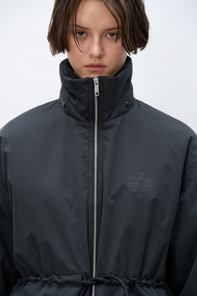 Парка на синтепоне с дополнительным воротником