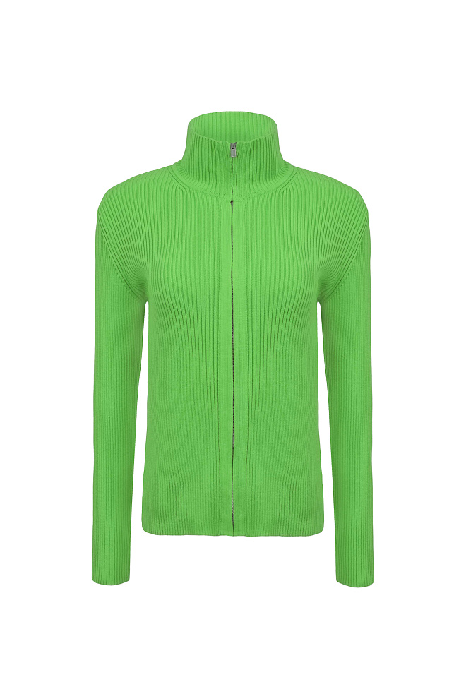 Трикотажный кардиган в рубчик