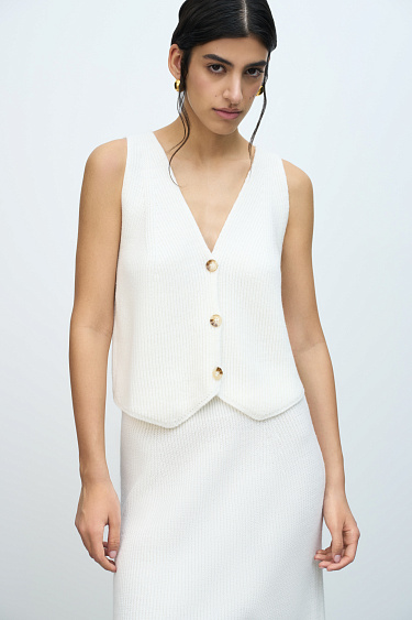 Трикотажный жилет из шерсти 