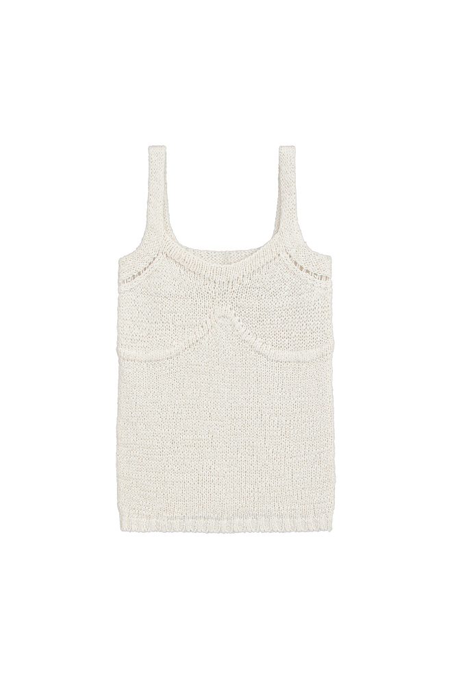 Хлопковый топ с вывязанным лифом