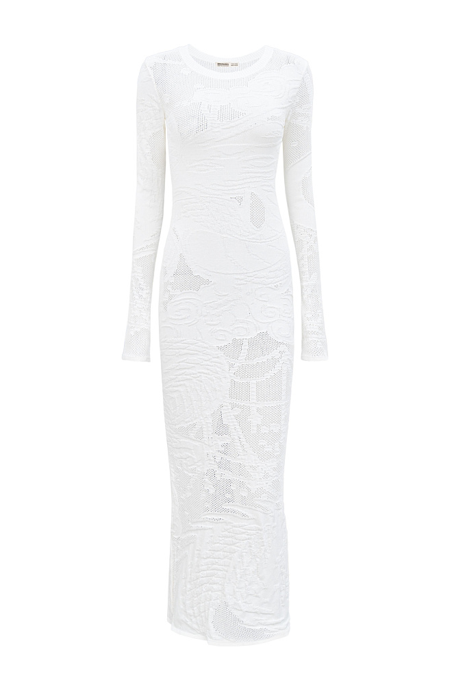 Трикотажное платье с жаккардовым рисунком