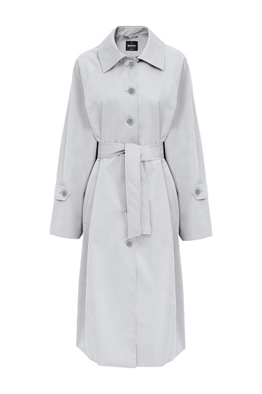 Oversize тренч с разрезами на молнии по бокам