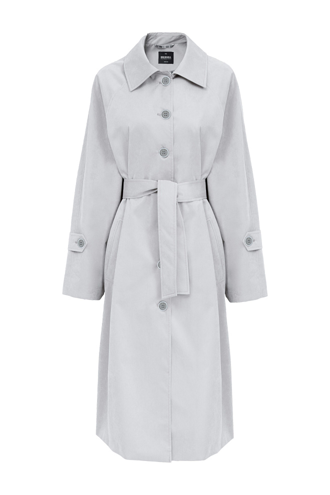 Oversize тренч с разрезами на молнии по бокам