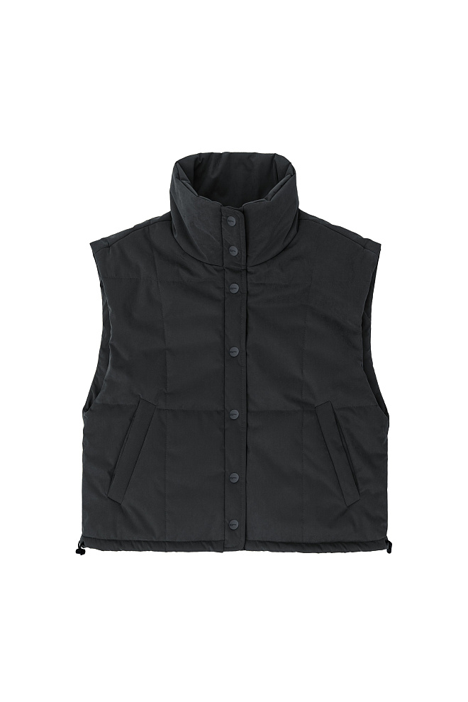 Жилет с воротником-стойкой