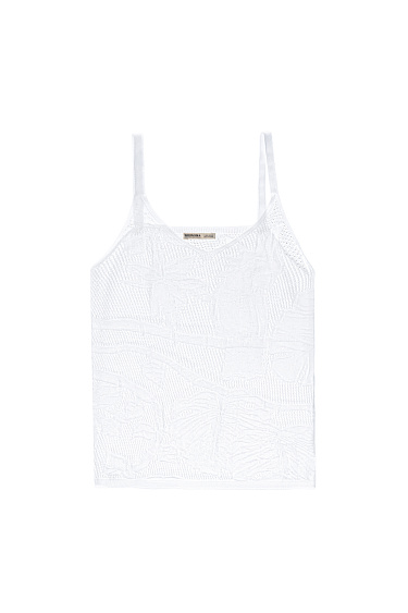 Трикотажный ажурный топ