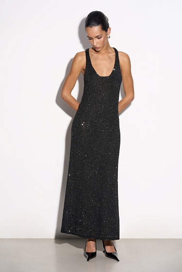 Сарафан из хлопка с пайетками