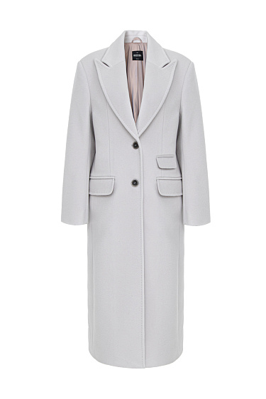 Шерстяное пальто на двух пуговицах 