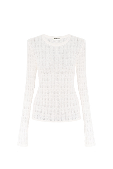 Ажурная водолазка из супер кид мохера и беби альпака