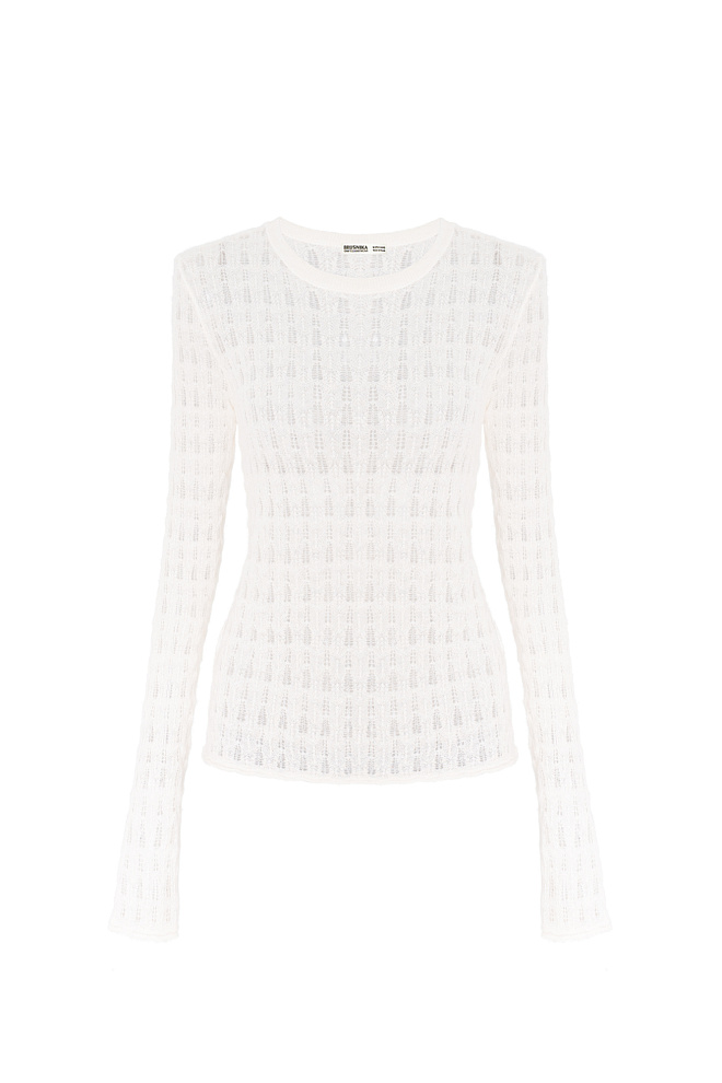 Ажурная водолазка из супер кид мохера и беби альпака