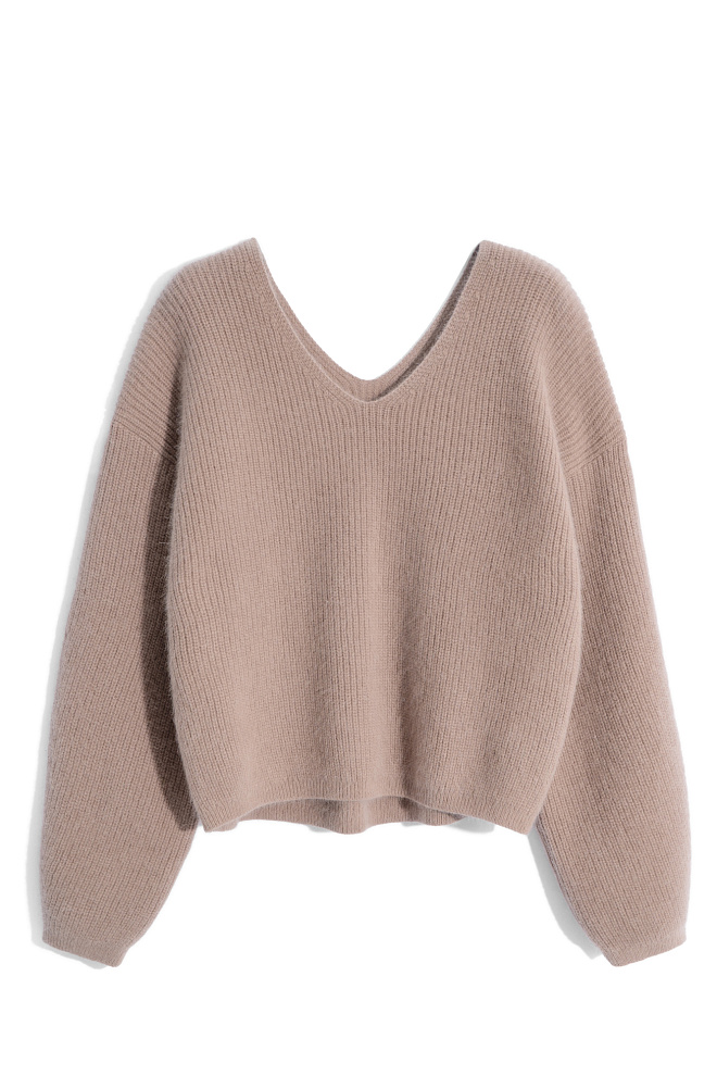 Трикотажный джемпер из пуха лисы