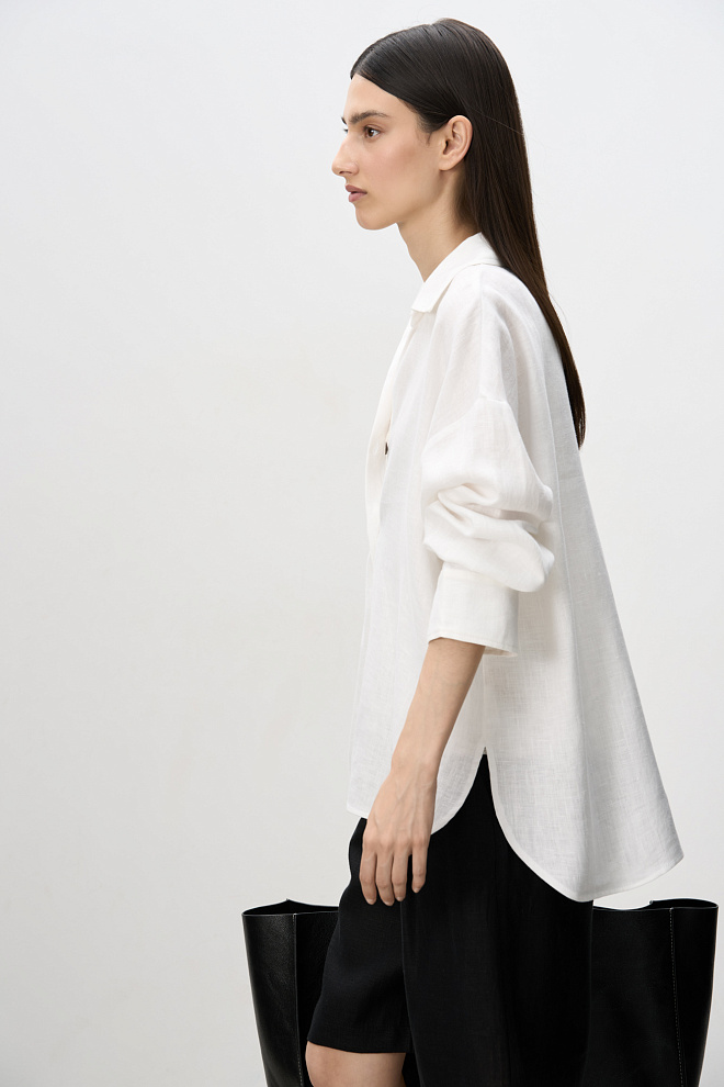 Свободная рубашка из 100% льна
