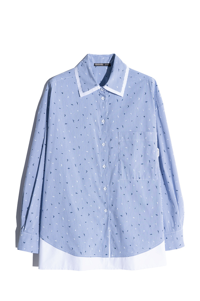 Рубашка из 100% хлопка с принтом