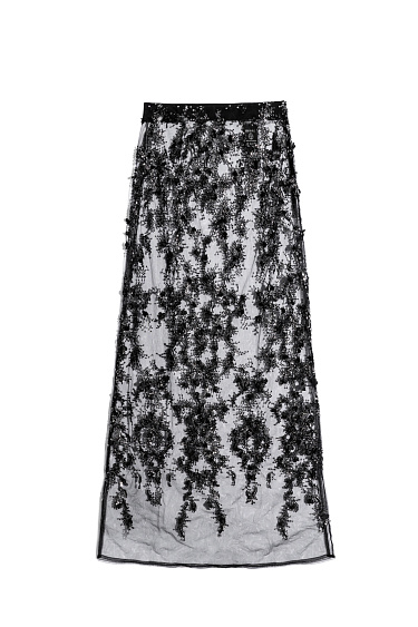 Юбка макси с цветочным орнаментом