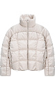 Стеганый пуховик с воротником-стойкой. Застежка на молнию. Низ изделия выполнен на регулируемой кулиске. Вышитый логотип на груди. На подкладке. 