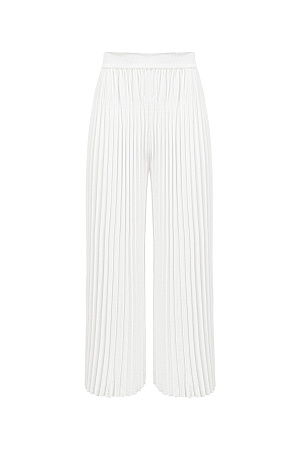 белый Широкие плиссированные брюки из вискозы. Широкий пояс на резинке.