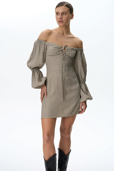 Платье из вискозы с принтом