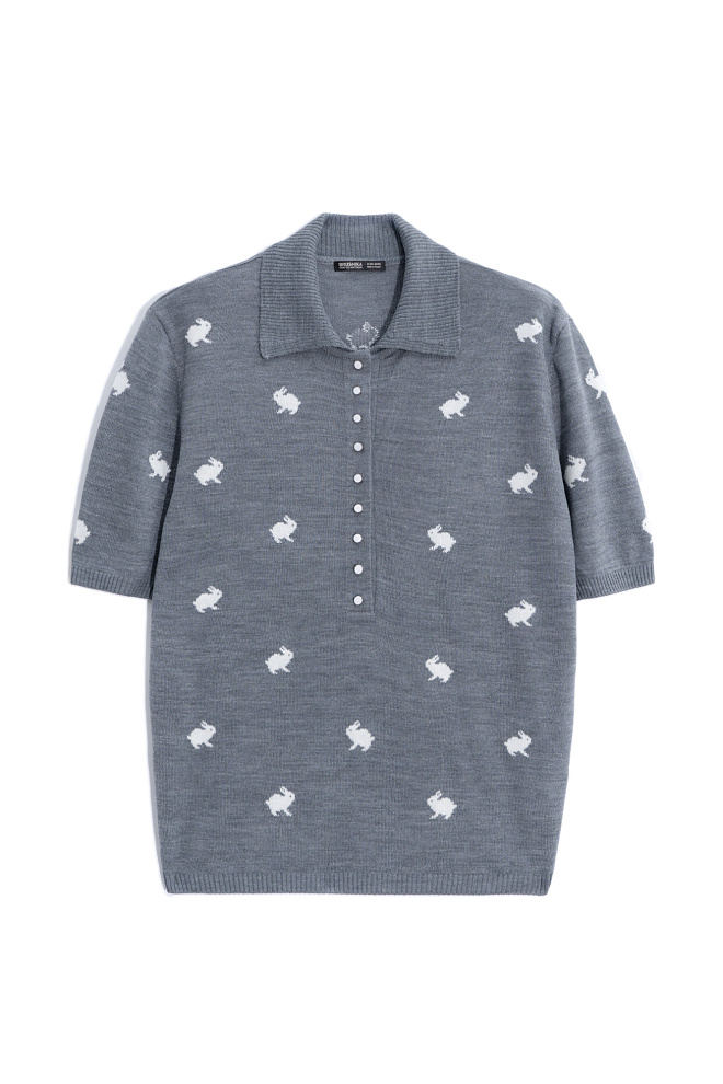 Поло с анималистичным принтом