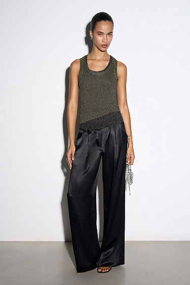 Трикотажный топ с люрексом