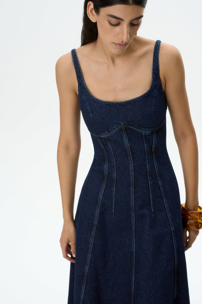 Джинсовое платье из 100% хлопка