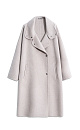 Однобортное пальто из шерсти свободного кроя. Модель с низкой проймой, широкими рукавами. карманами и воротником-стойкой. Застежка на металлические кнопки.