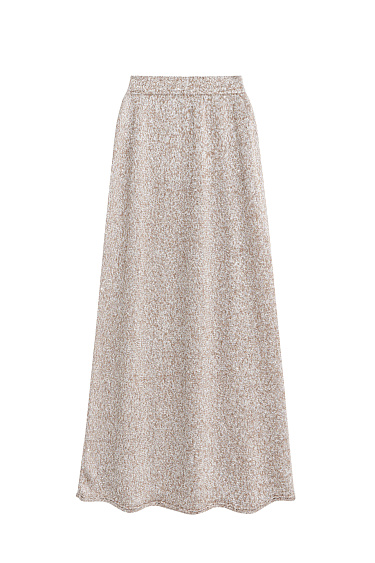 Трикотажная юбка из хлопка с пайетками