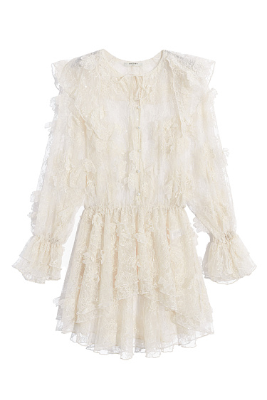 Кружевное мини-платье