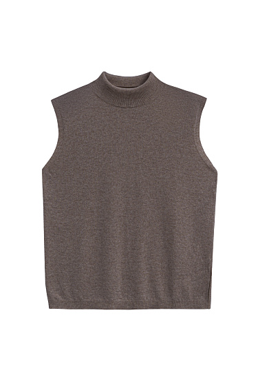 Трикотажный жилет с высоким воротом