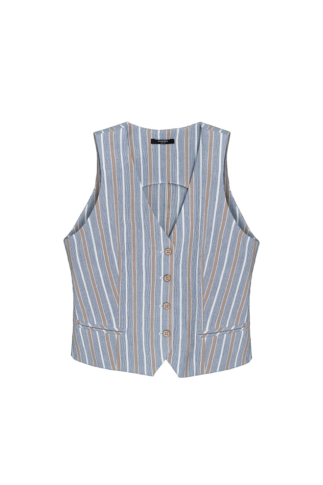 Жилет в полоску из 100% хлопка
