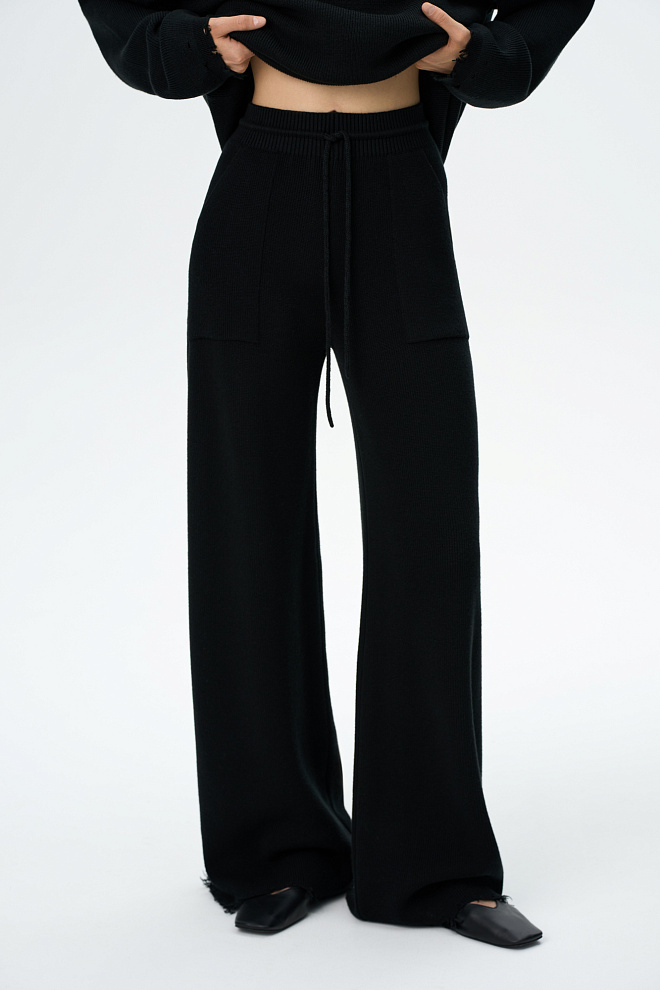 Брюки из хлопка на кулиске