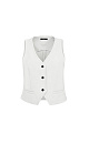 Жилет из поливискозы с имитацией карманов и разрезом снизу.