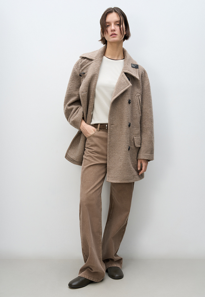 Двубортное пальто 