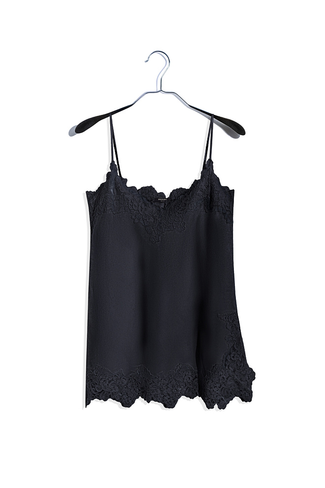 Топ из вискозы с кружевом