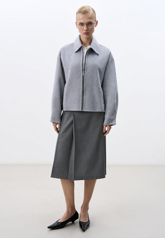 Жакет на молнии из 100% шерсти