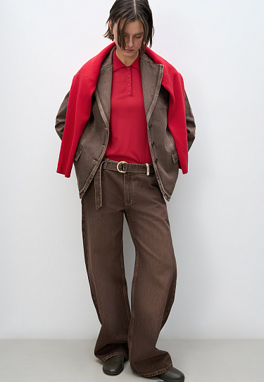 Прямые джинсы со средней посадкой 