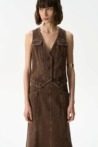 Джинсовый жилет из 100% хлопка